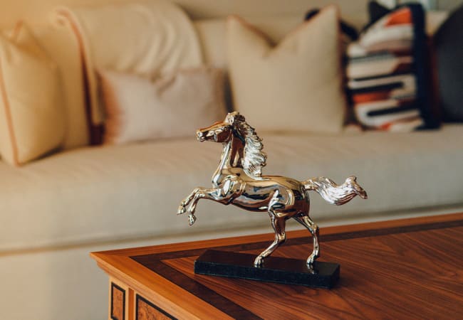 Silver-Plated Horse Sculpture