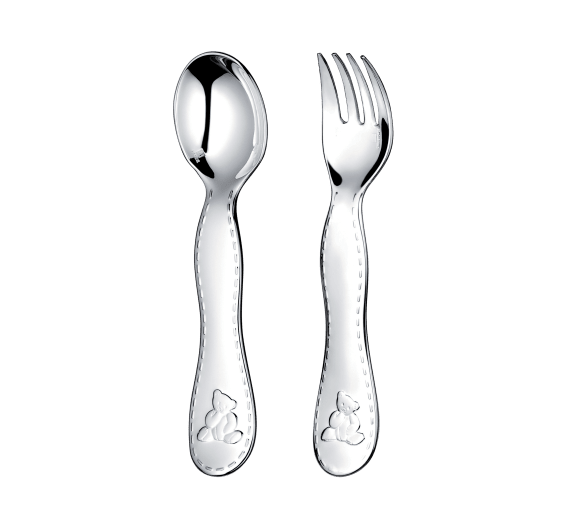 christofle flatware set for baby (2 pieces) charlie bear  silver plated 3