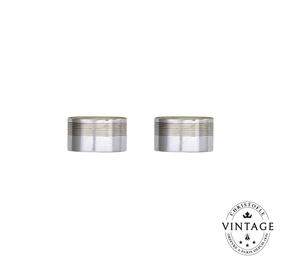 christofle vintage silvered set of 2 napkin rings 1