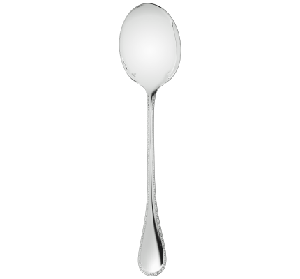 christofle salad serving spoon perles  silver plated 1