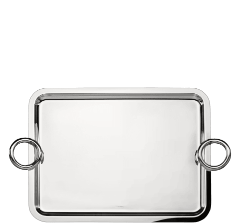 Rectangular tray with handles 43x31cm Vertigo  Silver plated