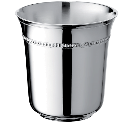 christofle baby cup perles  silver plated 1