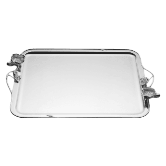 Silver Round Silver Plated Gallery Tray, 12-3/4