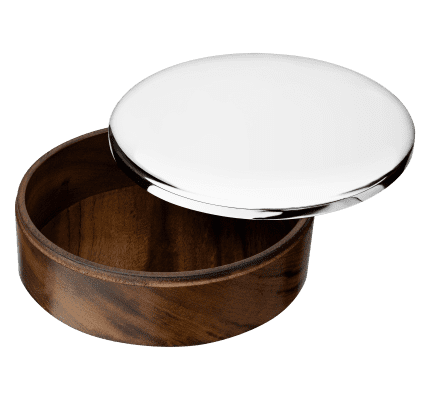 Large round box Uni Silver plated - 12 cm