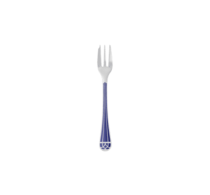 christofle silver-plated cake fork - marbled blue 0