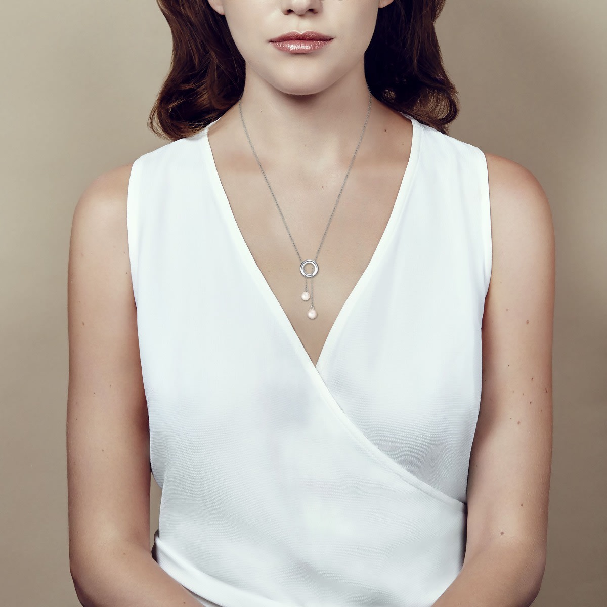 christofle pearl & sterling silver lariat necklace  2