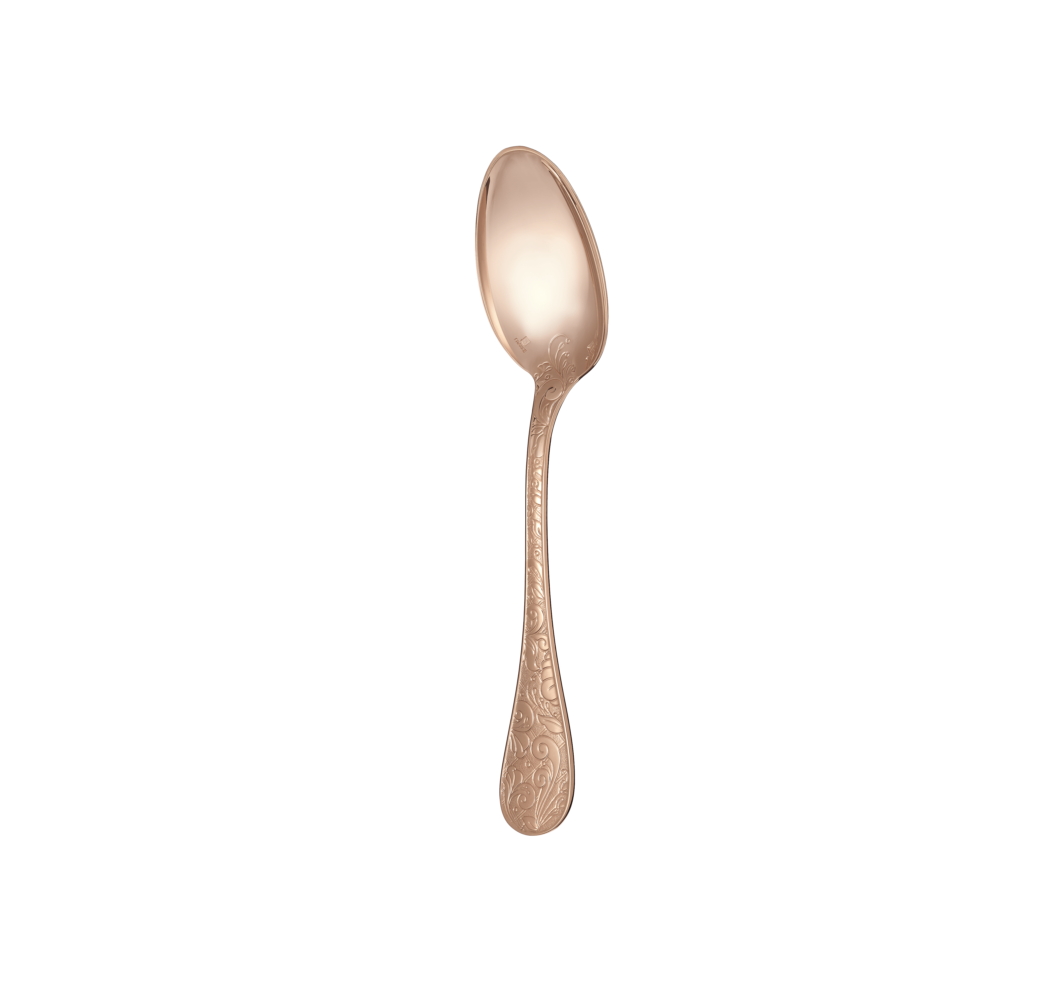 christofle gilded rose gold dessert spoon 2
