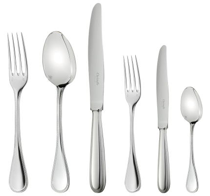 christofle flatware set for 6 people (36 pieces) perles silver plated 00010836000001 1