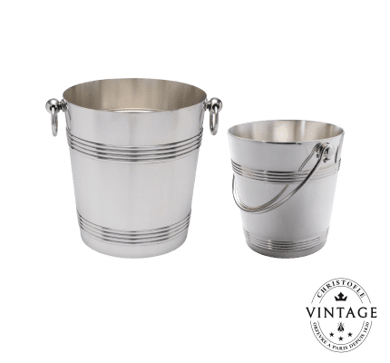 christofle champagne and ice buckets, silverware - vintage 0