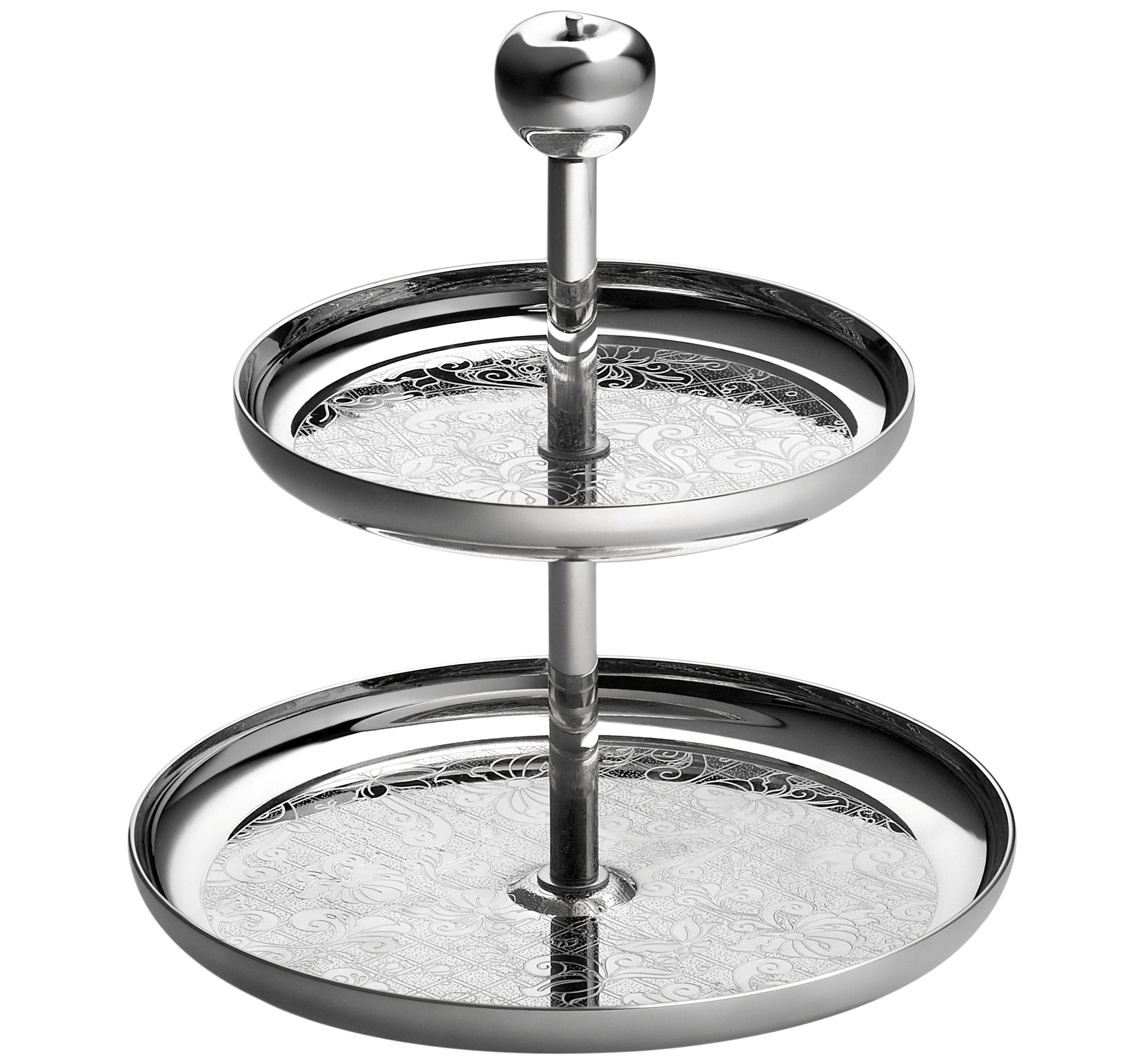 【美品】クリストフル／シルバー アルビ ペイストリースタンド 2段 美品】クリストフル／シルバー アルビ ペイストリースタンド 2段