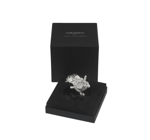 christofle agile rabbit in sterling silver - haute orfèvrerie 4