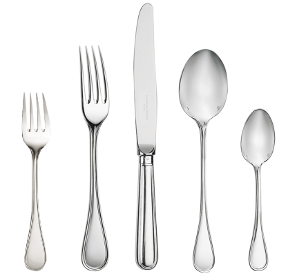 christofle 75-piece silver-plated flatware set with chest 1