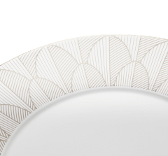 christofle porcelain dinner plate platinum finish 1