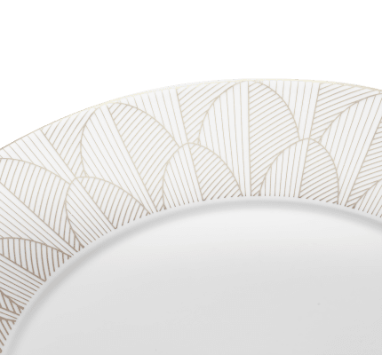 christofle porcelain dinner plate platinum finish 1