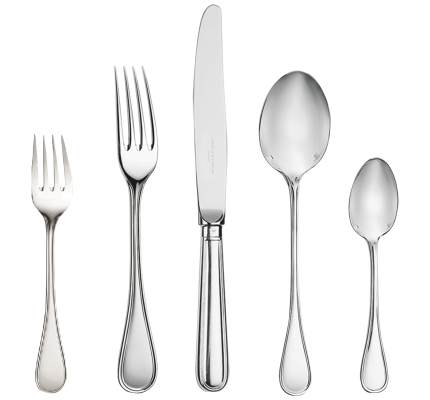 christofle individual place settings (5 pieces) albi  sterling silver 1