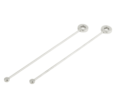 christofle set of 2 cocktail stirrers oh de christofle  stainless steel 2