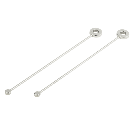 christofle set of 2 cocktail stirrers oh de christofle  stainless steel 2