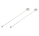 christofle set of 2 cocktail stirrers oh de christofle  stainless steel 2