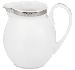 christofle porcelain creamer jug platinum finish 2