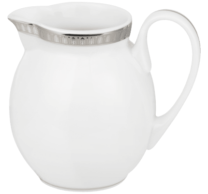 christofle porcelain creamer jug platinum finish 2
