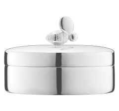 christofle round secret box beebee  silver plated 1