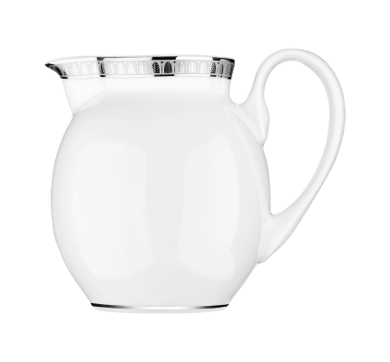 christofle porcelain creamer jug platinum finish 1
