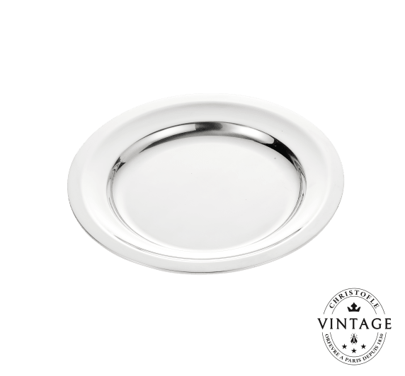 christofle vintage silvered round plate - 11 in 1