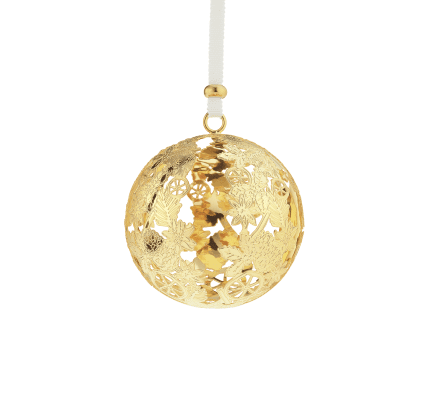 Silver-Plated Christmas Ornament 2025 Edition - Gold