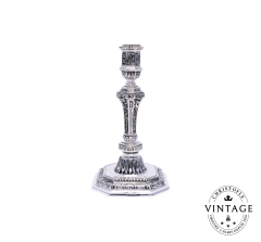 christofle vintage silvered single light candlestick 0
