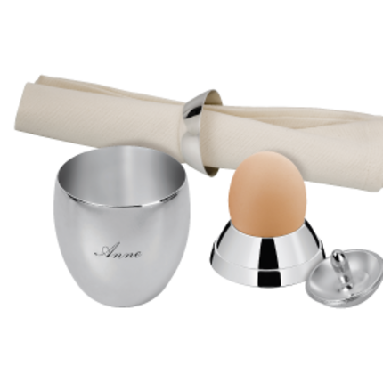 christofle silver-plated birth egg baby gift set  0