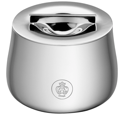 christofle sucrier silver time métal argenté 2