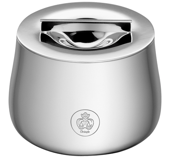 christofle sugar bowl silver time  silver plated 2