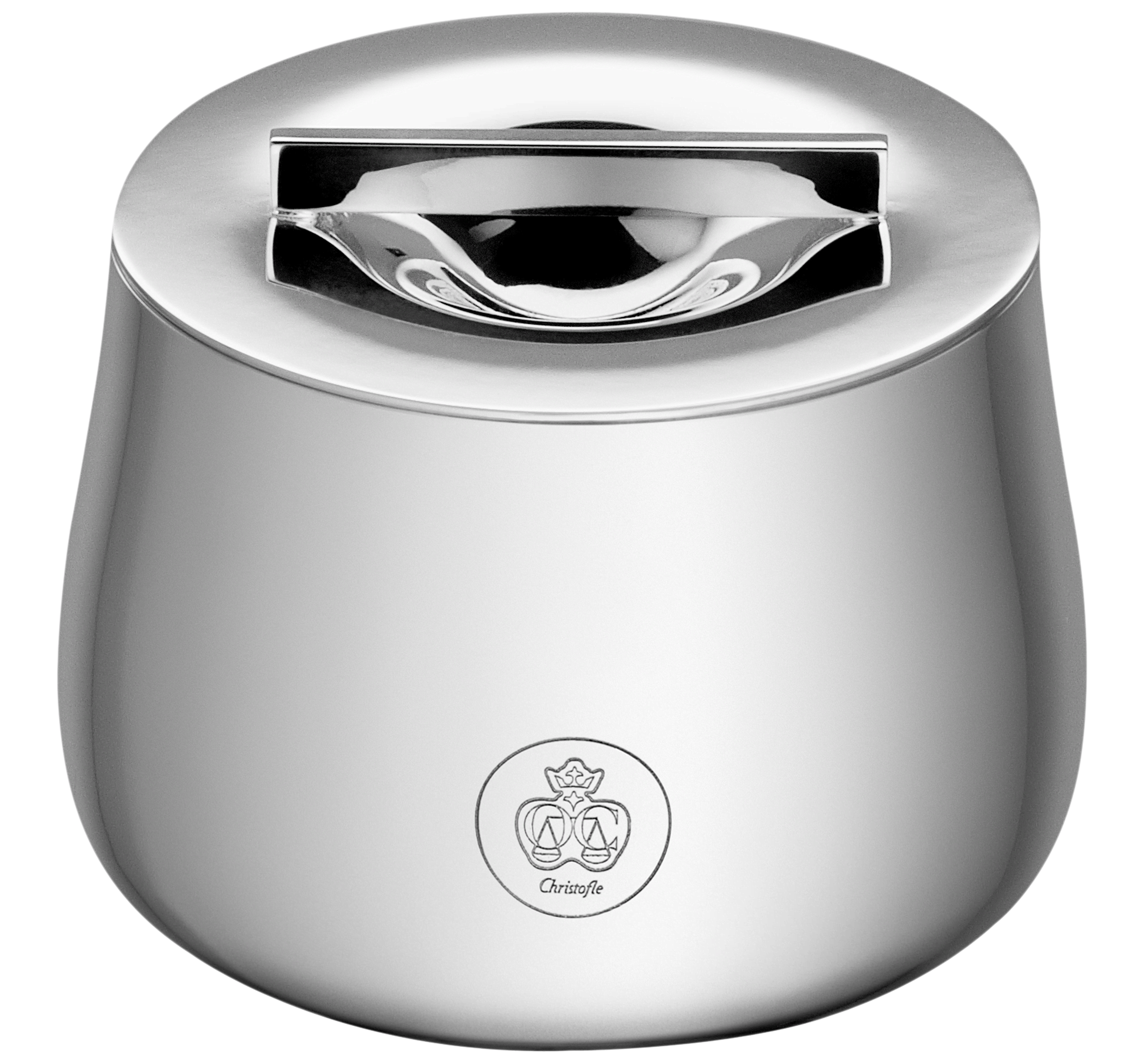christofle sucrier silver time métal argenté 2