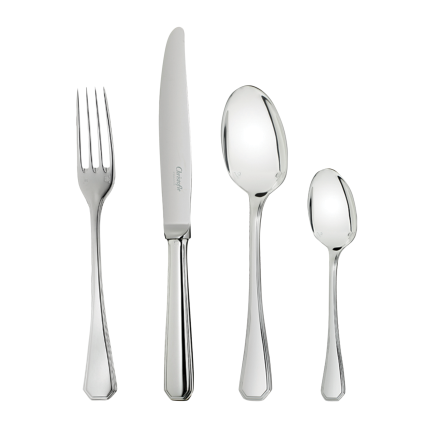48-Piece Silver Plated Flatware Set with Storage Box