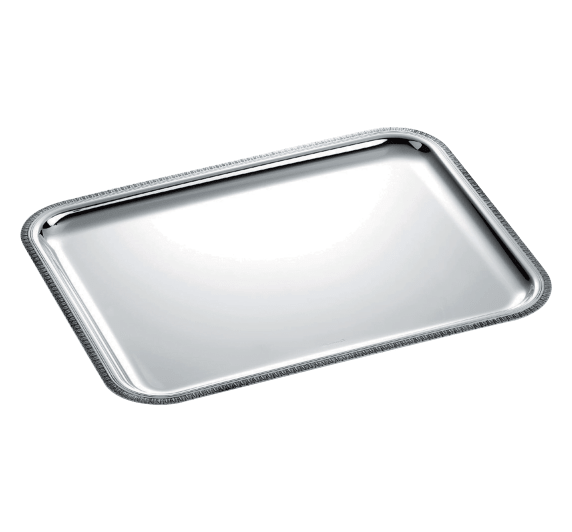 christofle rectangular tray  malmaison  silver plated 1