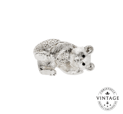 christofle vintage silvered lying bear 1