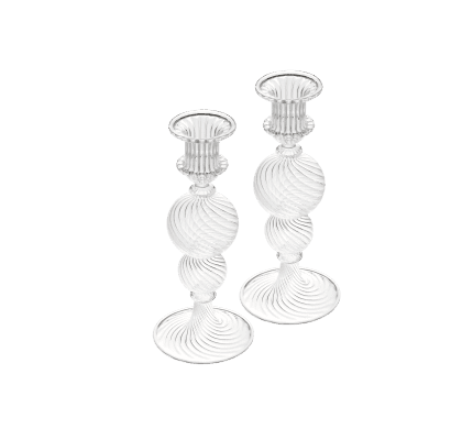 christofle set of 2 candlesticks - size l 0