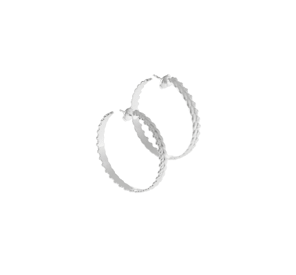 christofle sterling silver hoop earrings 0