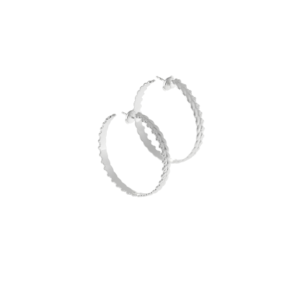 christofle sterling silver hoop earrings 0