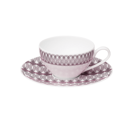 christofle porcelain tea cup & saucer 1