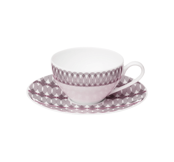 christofle porcelain tea cup & saucer 1
