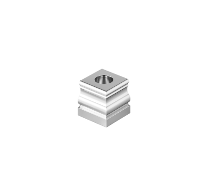 Small Chrome Aluminium Candle Holder