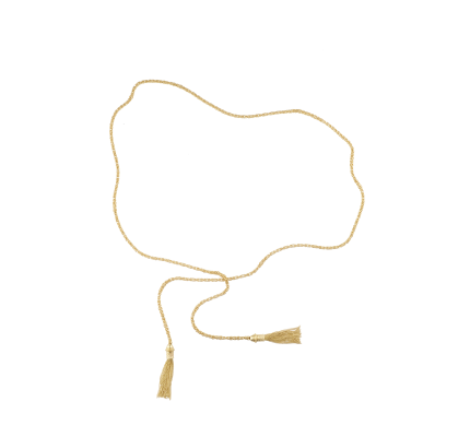 christofle sterling silver gilded 18 carats long necklace - belt 1
