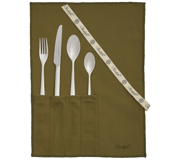 christofle la trousse - 4 piece medium-sized silver plated individual set 1