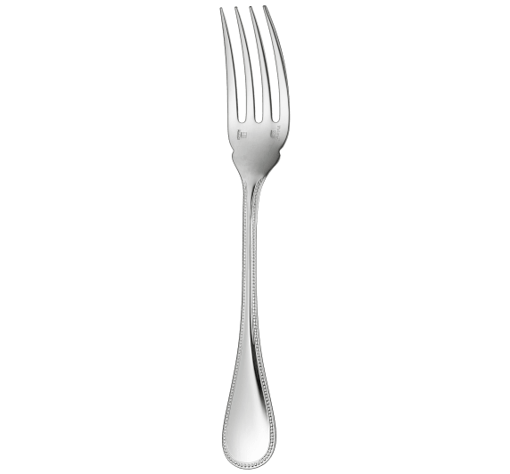 christofle fish fork perles  silver plated 3
