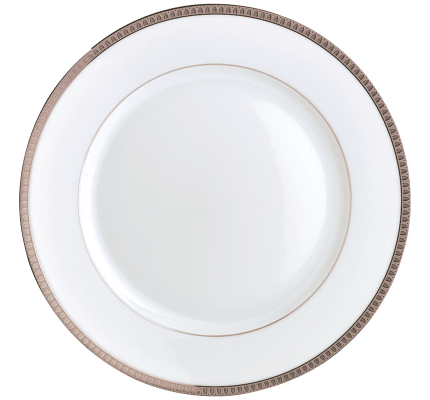 christofle porcelain dinner plate platinum finish 1