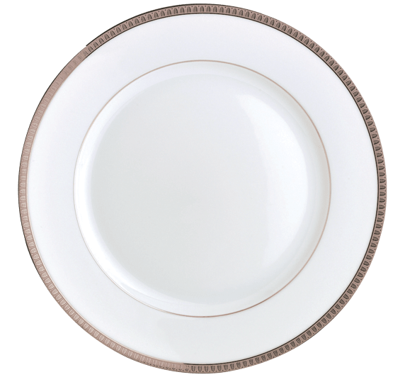 christofle porcelain dinner plate platinum finish 1