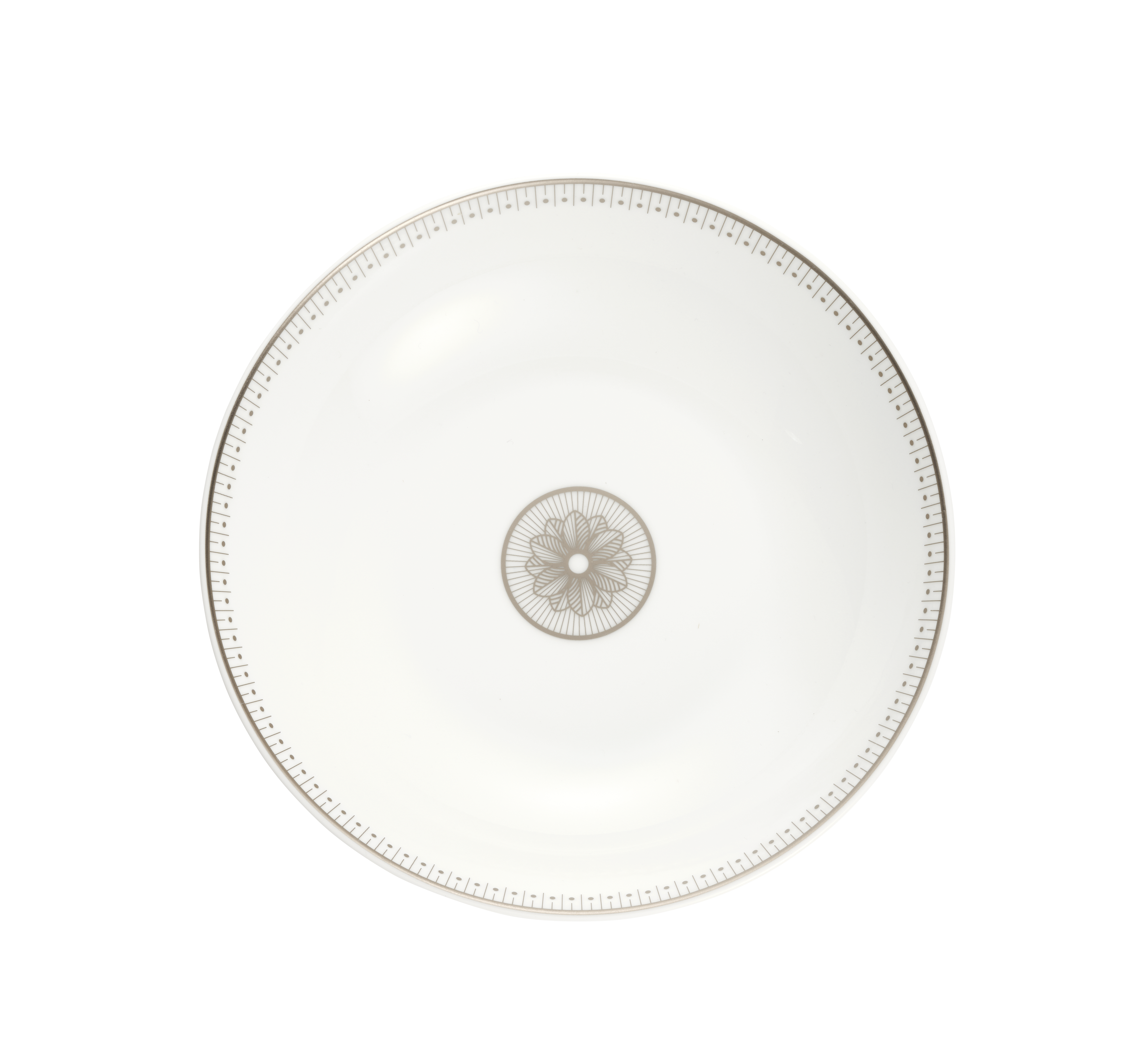 christofle assiette creuse calotte en porcelaine finition platine 1