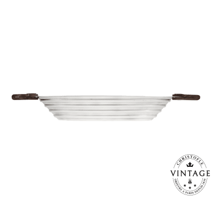 Bread Basket with Macassar Handles, Silverware - Vintage