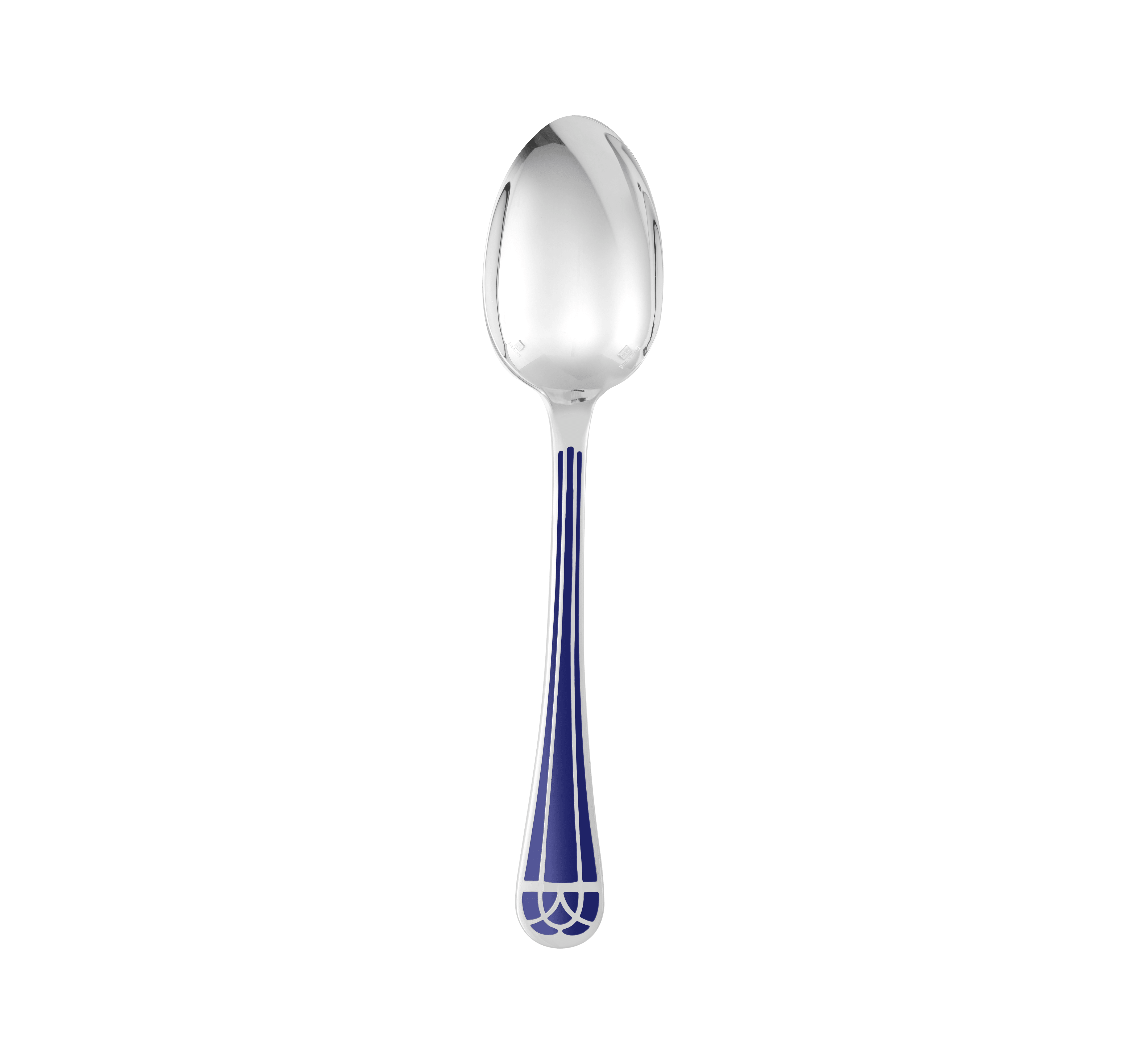 christofle silver-plated table spoon - marbled blue 0